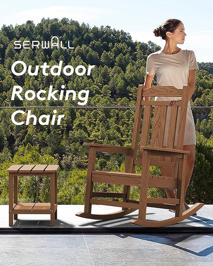 SERWALL HDPE Outdoor Rocking Chair - Image 7