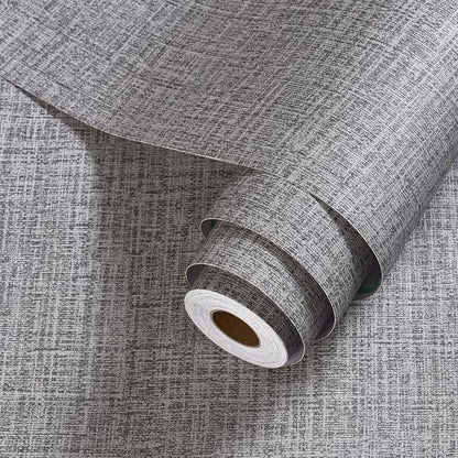 Grey Contact Paper Peel and Stick Wallpaper 32.8ft Pre-Pasted Grasscloth - Image 2