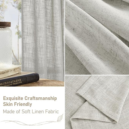 Faux Linen Curtains 63 inches Long - Image 6