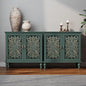 ARTPOWER Accent Cabinet with 2 Doors, Vintage Carved Wood Storage Cabinet by PowerofArtBetterforLife