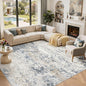 DMOYEST Area Rug Living Room Rugs 10x14 Washable Abstract Beige Blue Carpet | by DMOYEST