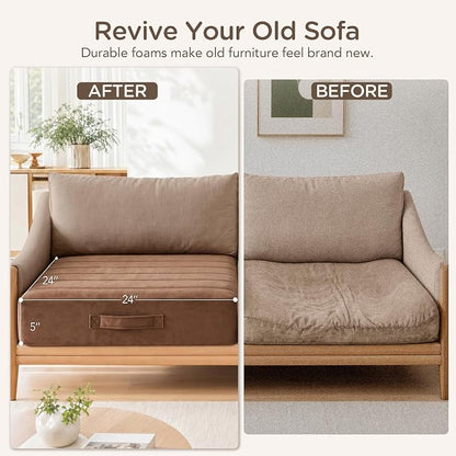 Codi Thick Replacement Couch Cushions, Upholstery Foam - Image 3