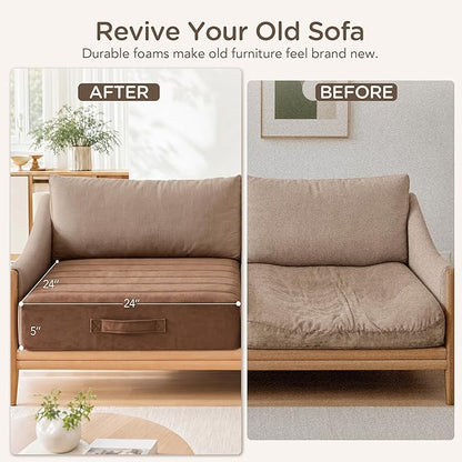 Codi Thick Replacement Couch Cushions 2 Sets, Upholstery Foam - Image 3