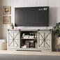 Farmhouse TV Stand for 65/60/55 Inch Tvs, Rustic Entertainment Center by Xixini