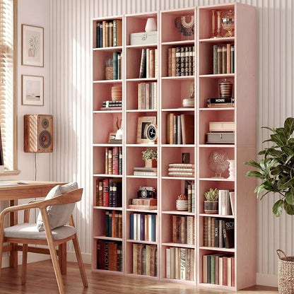 IRONCK Tall Narrow Bookshelf 8 Tiers 71in Set of 2, Compact Corner Bookcase - Image 7