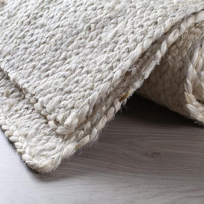 Hausattire Hand Woven Jute Braided Runner, 2x6 ft, Off-White | 100% natural jute - Image 6