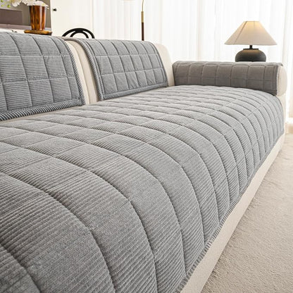 Velvet Couch Covers for Sectional Sofa Washable, Non-Slip L Shaped Sectional - Image 8