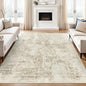 Soalmost Abstract Area Rug 6x9 for Living Room Washable Rugs Beige/Gray | by Soalmost