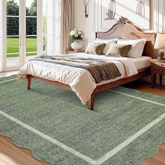 GarveeHome Scalloped Washable Rug 5x7 Area Rug - Image 3