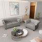 ORRD 2 Piece Living Room Set, Chesterfield Leather Sofa Couch Chair by ORRD