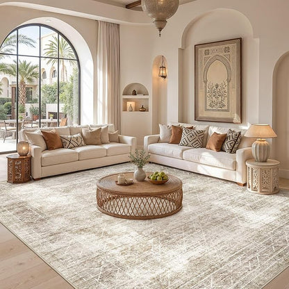 cotiled Boho 5x7 Area Rugs for Living Room: Soft Moroccan Washable Rug | Solve - Image 3