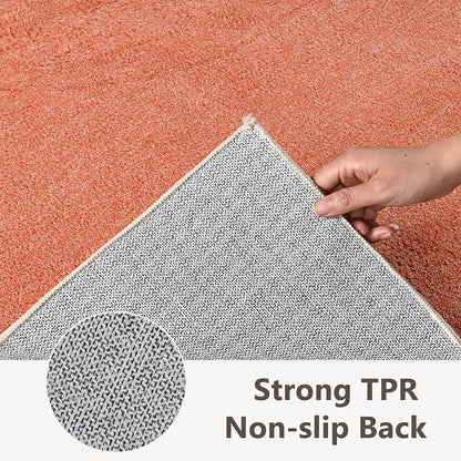 2x6 Orange/White Runner Rug Washable Non-Slip - Image 5