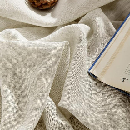 Joydeco Linen Curtains 90 Inch Length 2 Panel Sets, Light Filtering Curtains - Image 4