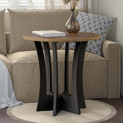 COZAYH Farmhouse Round End Table - Image 6