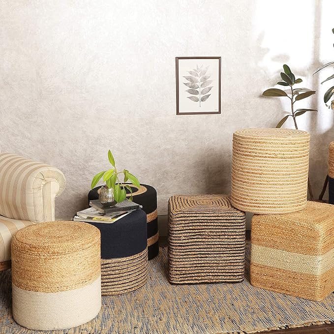 REDEARTH · Cube Pouf Foot Stool Ottoman - Image 9