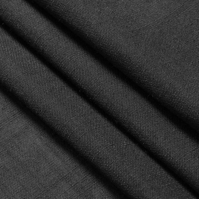 Black Linen Curtains 63 inches Long - Image 6