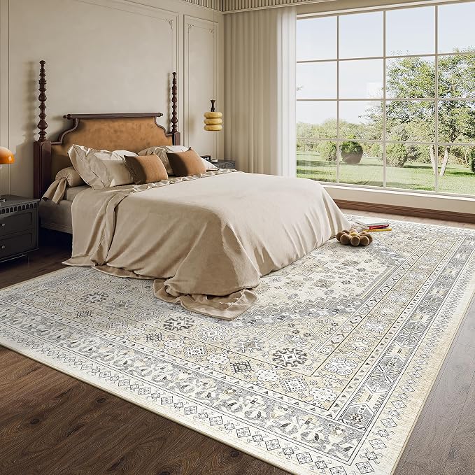 9x12 Area Rugs for Living Room, Large Washable Rug, Dining Room, Low Pile - Image 9