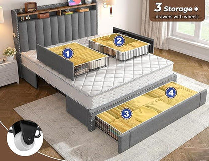 EnHomee Full Size Bed Frame - Image 6