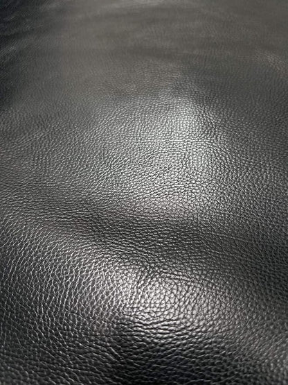 NAT Leathers | Black Pebbled Soft faux Vegan PU {Peta Approved Vegan} Leather - Image 2