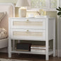 Xixini Nightstand wih 2 Drawers & Open Shelf, Small Mid Century Modern Night by Xixini