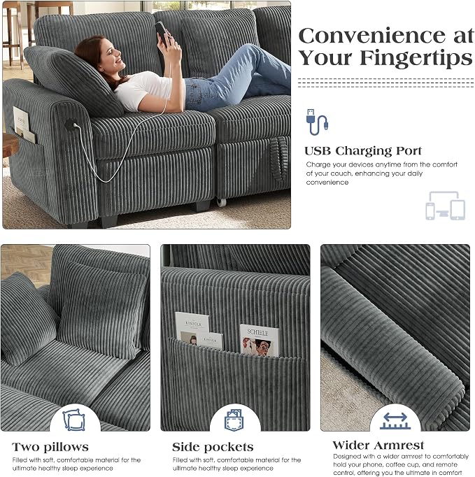 Ihanherry 6-Seater Large Sectional Sofa Bed - Image 6