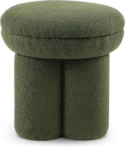 Furniture of America Rami Modern 18-inch Mushroom-Shape Upholstered Ottoman - Image 6
