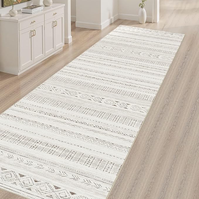 cotiled Hallway 2.6x8 Runner Rugs Washable Boho Moroccan Soft Rug | Stain - Image 7