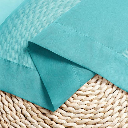 Chyhomenyc Sheer Turquoise Tier Curtains 24 Inch Length, Small Window Curtains - Image 7