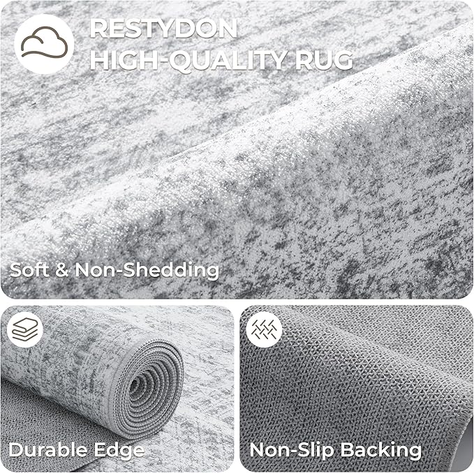 2'6 x 14' Runner Rug Non Slip, Washable Kitchen Rugs, Living Room, Extra Long - Image 7