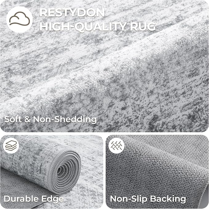 2'6 x 16' Runner Rug Non Slip, Washable Kitchen Rugs, Living Room, Extra Long - Image 7