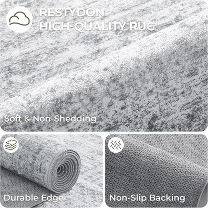 2x6 Runner Rug Non Slip, Washable Hallway Runner Rug, Nursery Room, Soft Runner - Image 7
