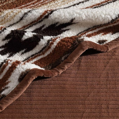 Wrangler - Faux Shearling Throw Blanket 50x60, Ultra Soft Reversible Plush - Image 3