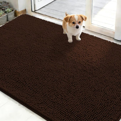 OLANLY Dog Door Mat for Muddy Paws 50x30, Super Absorbent Chenille Mud Mat | by OLANLY