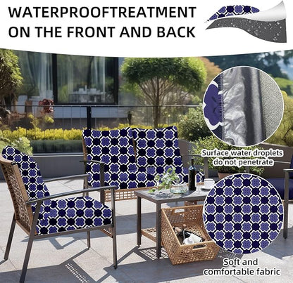 8Pcs Outdoor Cushion Covers, Elastic Patio Cushion Covers | Washable, - Image 4