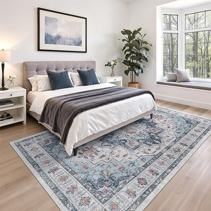 5x7 Area Rugs for Living Room, Large Washable Rug, Dining Room, Low Pile - Image 9