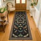 2x7 Black Non Slip Entryway Runner Rug, Boho Washable Runner by HazoHaus