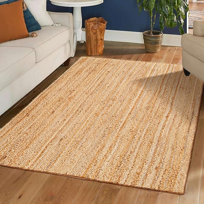 Hausattire Jute Braided Area Rug, 3x5 ft | 100% natural jute, hand woven - Image 4