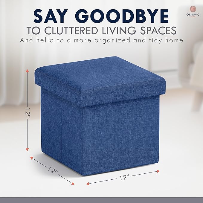 Ornavo Home Small Storage Ottoman, - Image 2