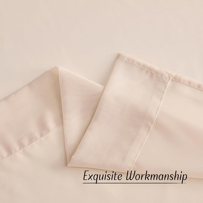 NICETOWN Taupe Voile Sheer Curtains 108 inches Long - Image 7