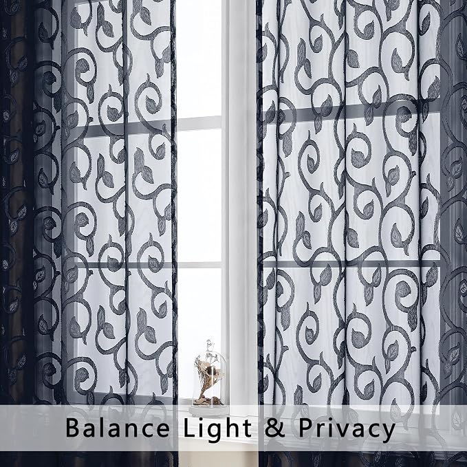 Furman Extra Long Sheer Curtains 96 inches Long - Image 3
