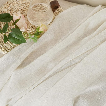 NICETOWN Linen Burlap Curtains Extra Long 120 inch, Grommet Privacy - Image 6