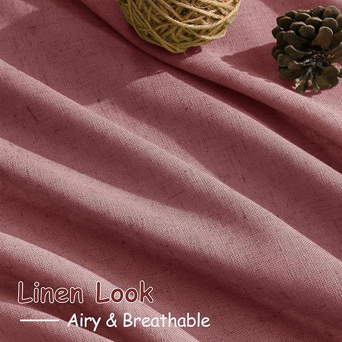 Canyon Rose Linen Curtains 108 Inches Long - Image 5