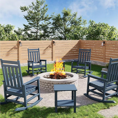 GarveeLife Poly Lumber Rocking Chair Outdoor Set of 4 by GarveeLife