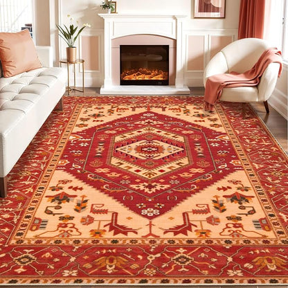 SERISSA 8x10 Washable Non Slip Boho Area Rug by SERISSAHomeDecorCollection