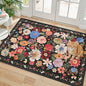 Black Brown Floral Area Rug 2x3 by WelcometoBabovid