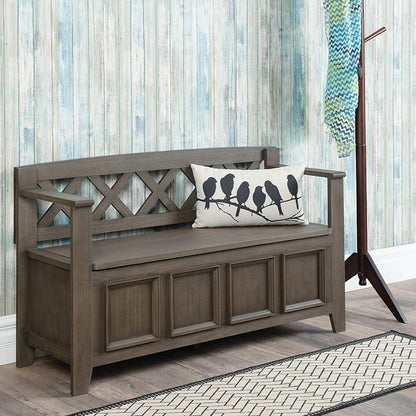 SIMPLIHOME Amherst Entryway Storage Bench - Image 2