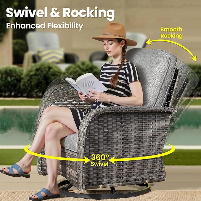 ovios 7-Piece Patio Furniture Set, Outdoor Wicker Sofa - Image 2