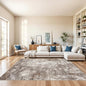 7x9 Modern Living Room Rug – Washable Neutral Abstract Area Rug by BYYVOORugsforYourHome