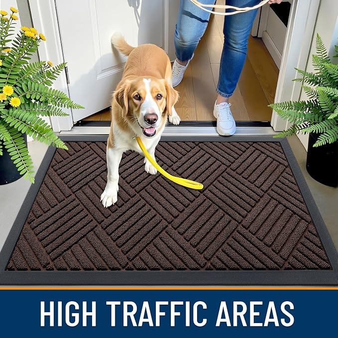 OLANLY Front Door Mat Outside Entrance 33x21, Waterproof Heavy-Duty Doormat | - Image 6