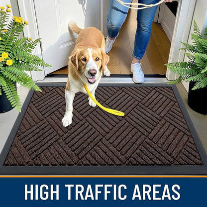 OLANLY Front Door Mat Outside Entrance 33x21, Waterproof Heavy-Duty Doormat | - Image 6